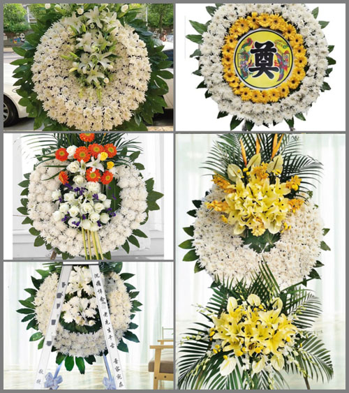 山东青岛崂山区王哥庄街道花圈速递